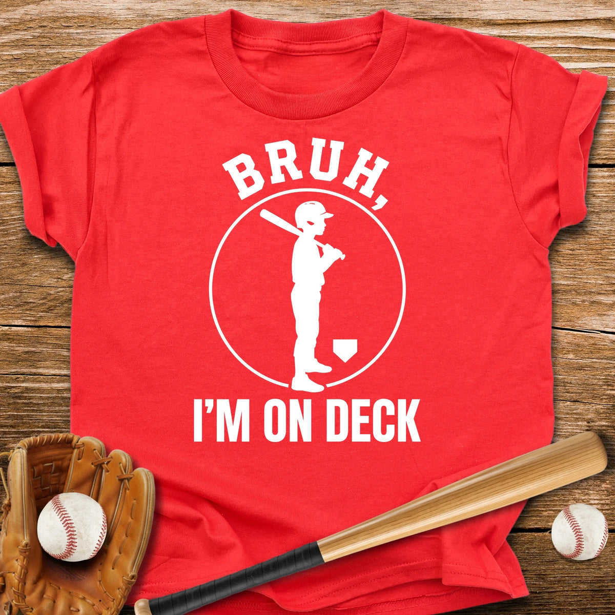 Bruh I'm On Deck Youth Tee - HomeRun PrintsKids clothes