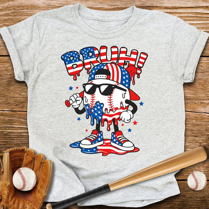 Bruh USA Baseball Drip Youth Tee - HomeRun PrintsKids clothes
