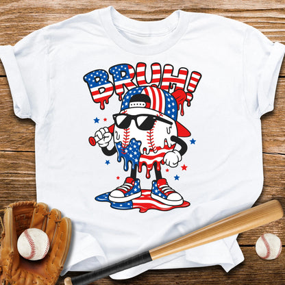 Bruh USA Baseball Drip Youth Tee - HomeRun PrintsKids clothes