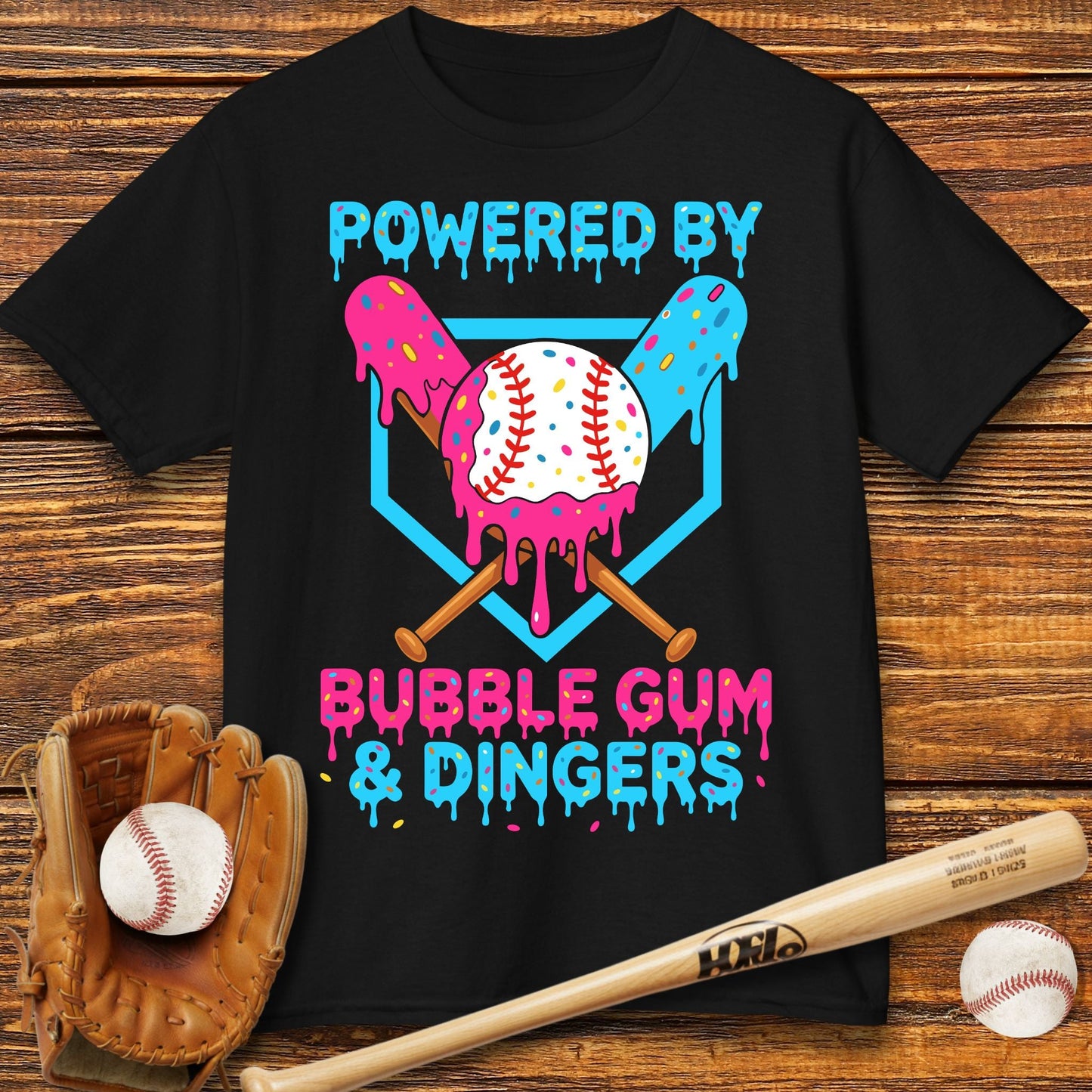 Bubble Gum And Dingers Kids T-shirt - HomeRun PrintsKids clothes
