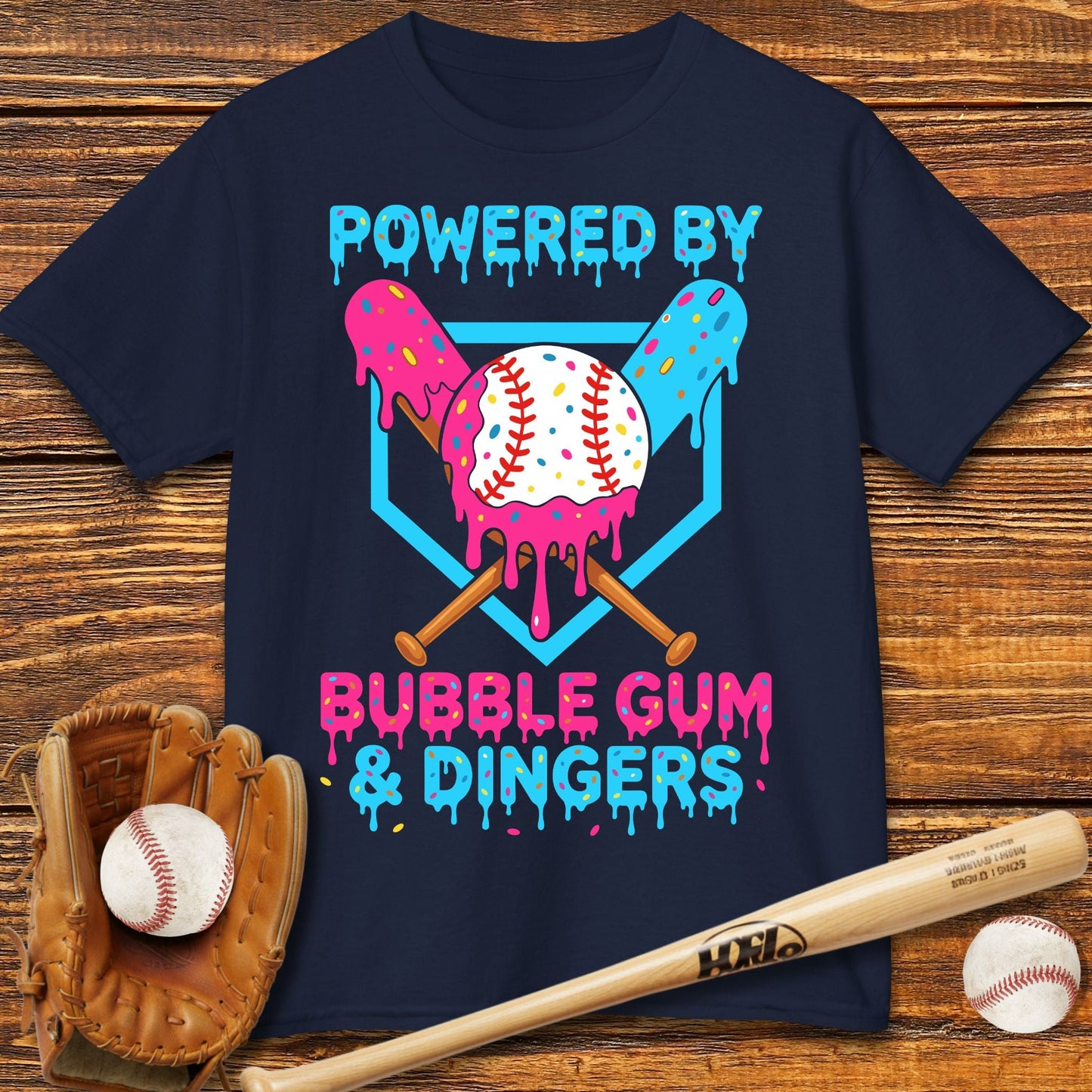 Bubble Gum And Dingers Kids T-shirt - HomeRun PrintsKids clothes
