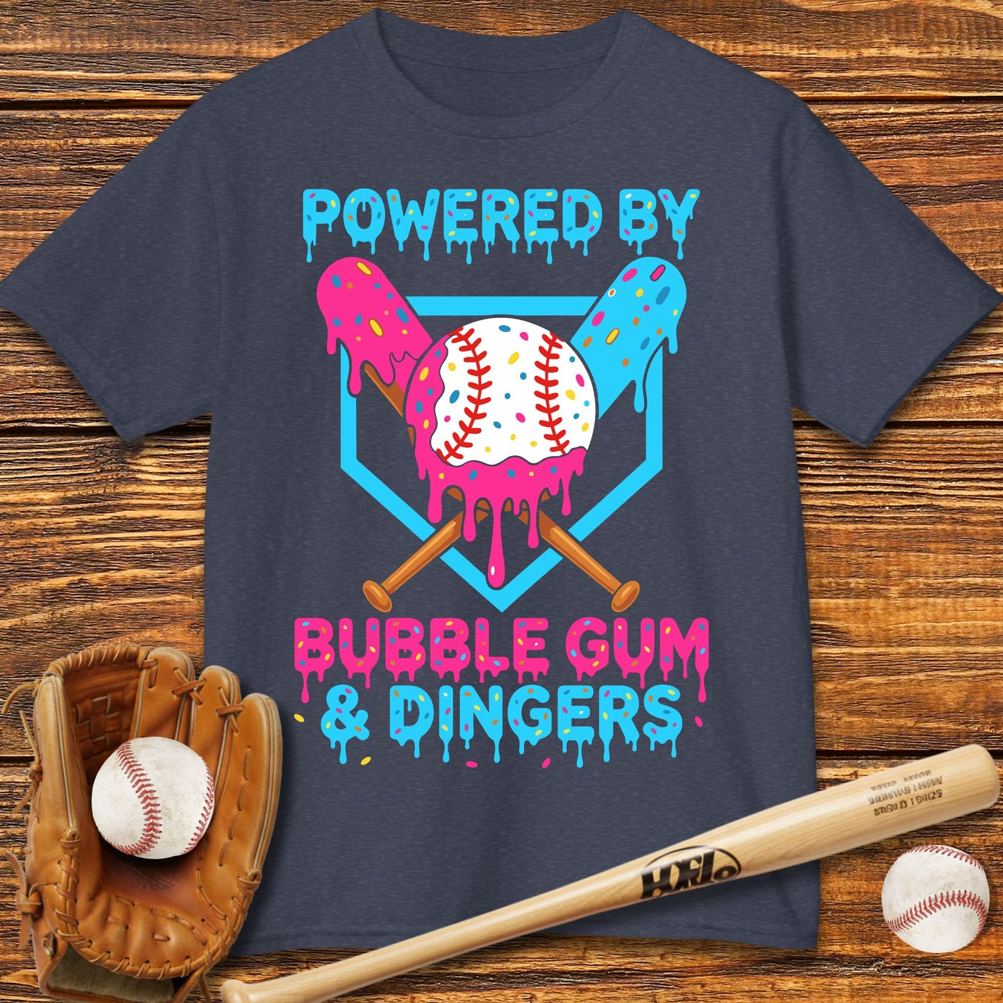 Bubble Gum And Dingers Kids T-shirt - HomeRun PrintsKids clothes
