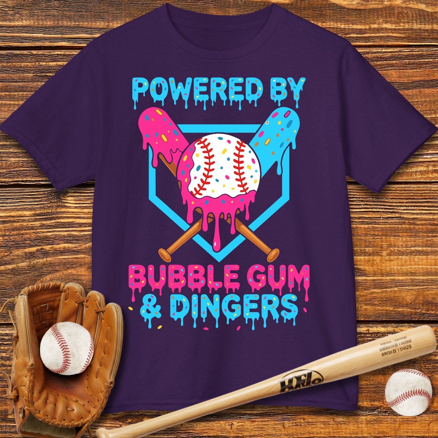 Bubble Gum And Dingers Kids T-shirt - HomeRun PrintsKids clothes
