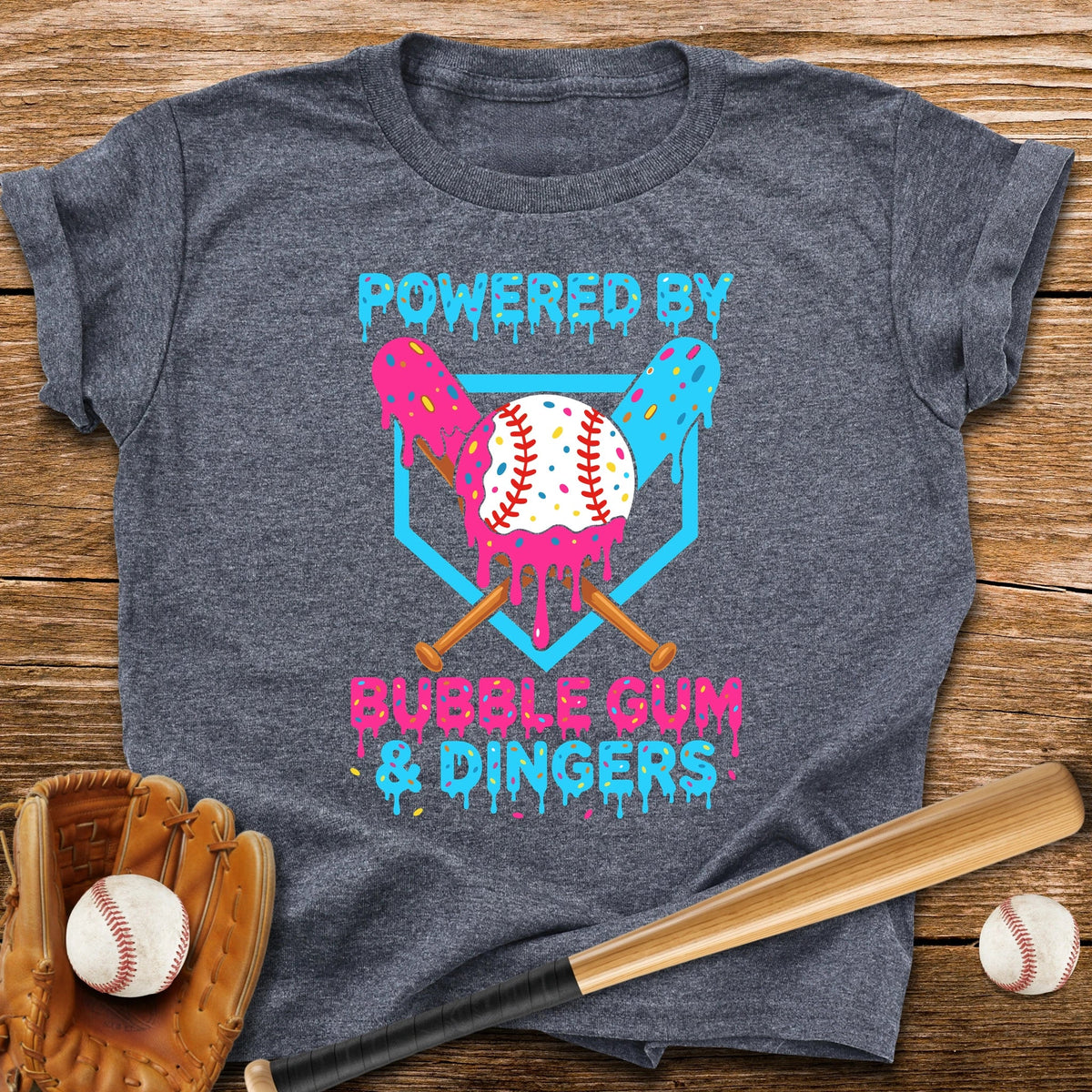 Bubble Gum And Dingers Youth Tee - HomeRun PrintsKids clothes