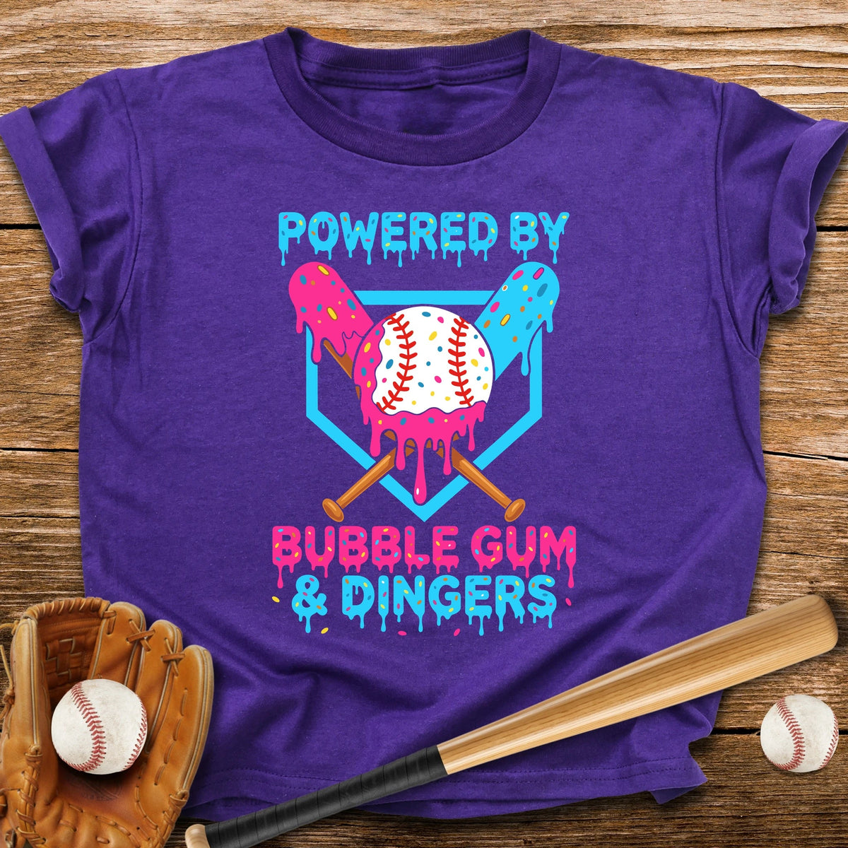 Bubble Gum And Dingers Youth Tee - HomeRun PrintsKids clothes