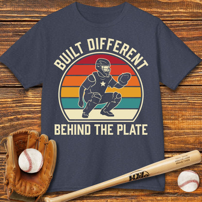 Built Different Catcher Kids T-shirt - HomeRun PrintsKids clothes