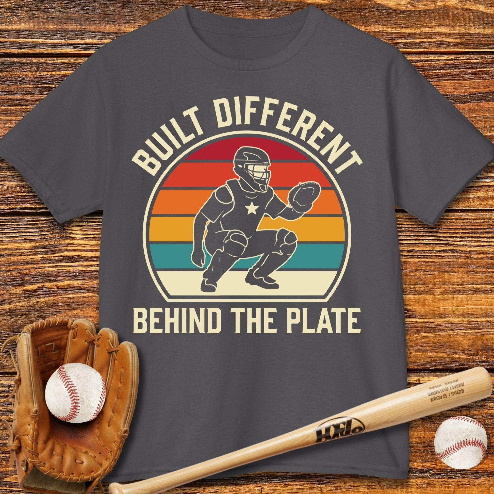 Built Different Catcher Kids T-shirt - HomeRun PrintsKids clothes