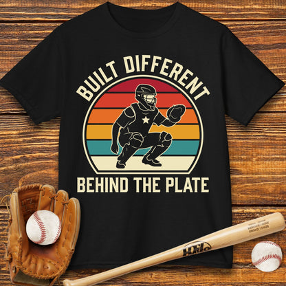 Built Different Catcher Kids T-shirt - HomeRun PrintsKids clothes