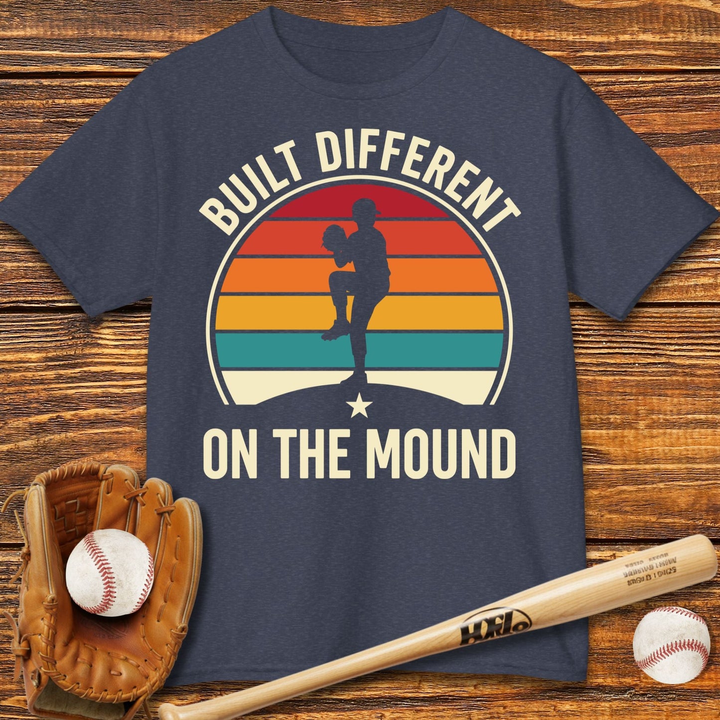 Built Different Pitcher Kids T-shirt - HomeRun PrintsKids clothes