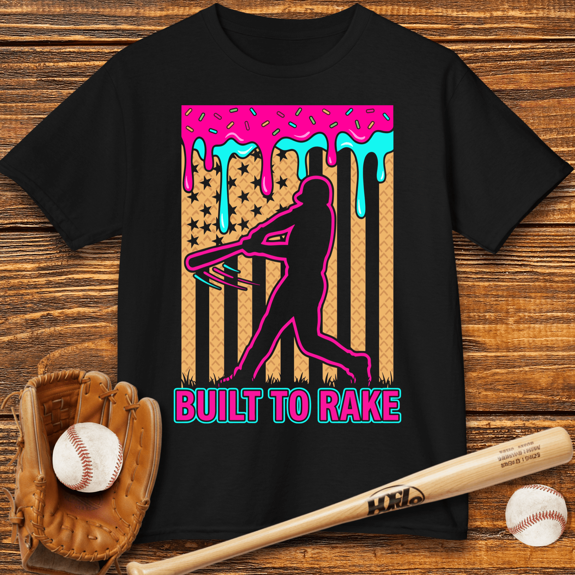 Built To Rake Patriotic Kids T-shirt - HomeRun PrintsKids clothes