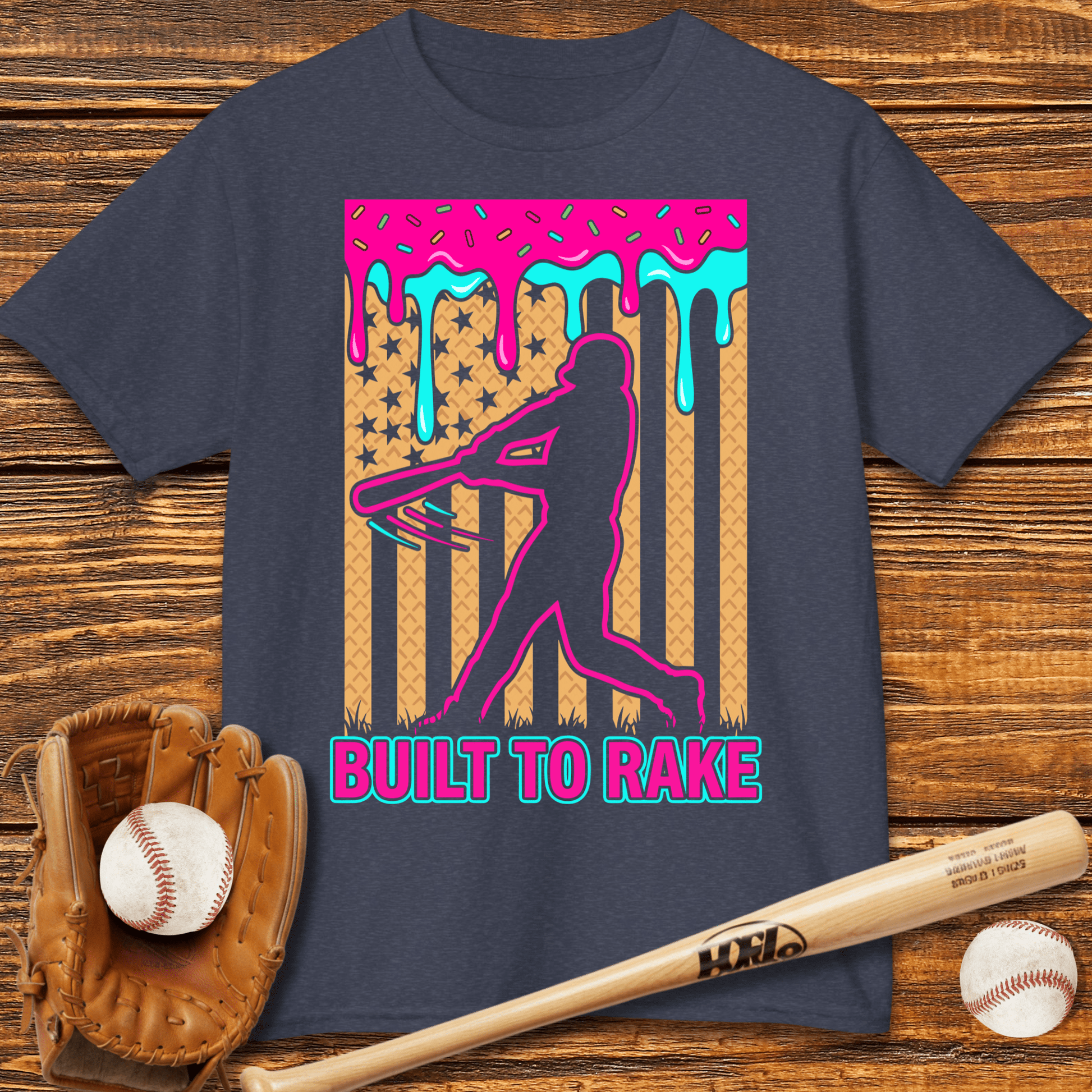 Built To Rake Patriotic Kids T-shirt - HomeRun PrintsKids clothes