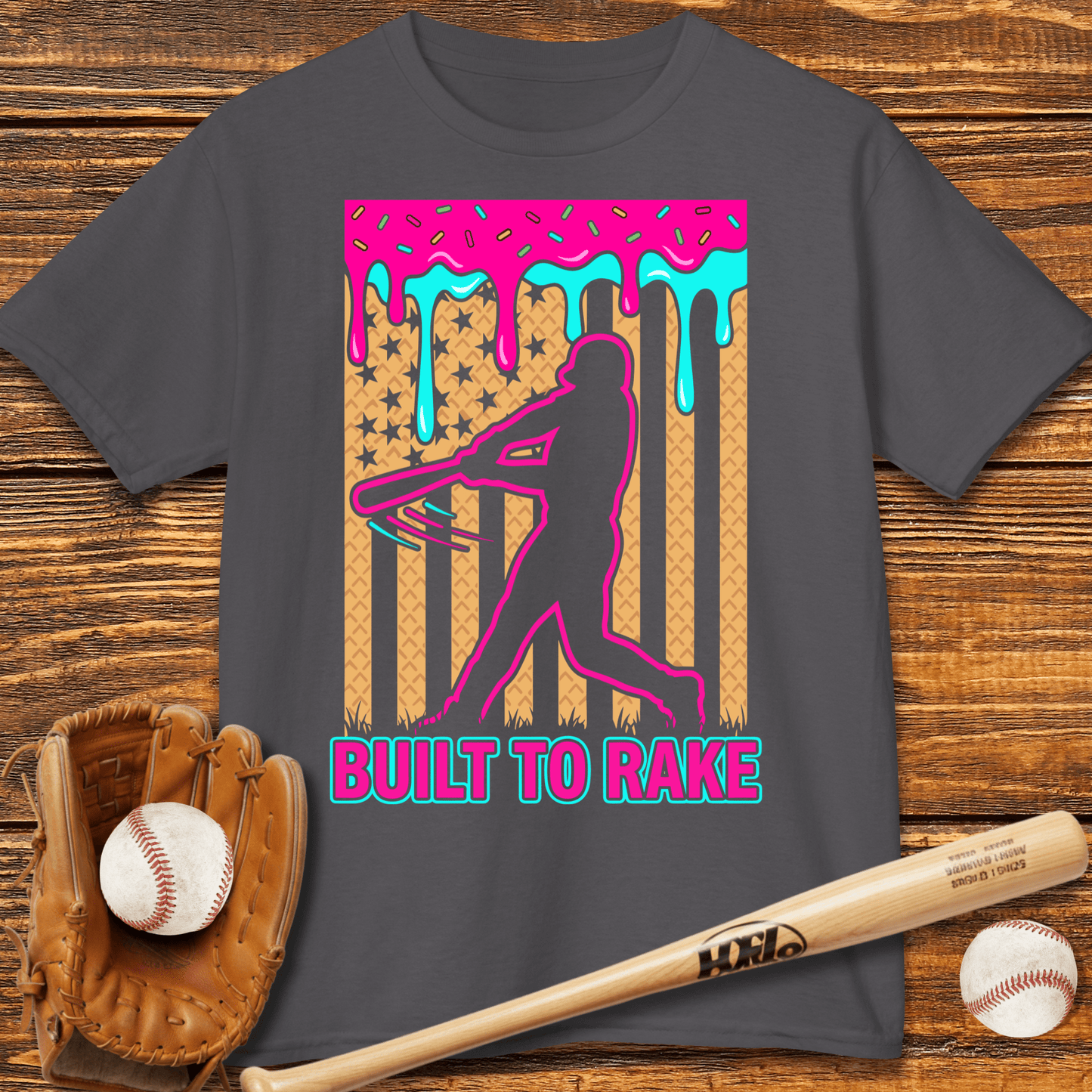 Built To Rake Patriotic Kids T-shirt - HomeRun PrintsKids clothes