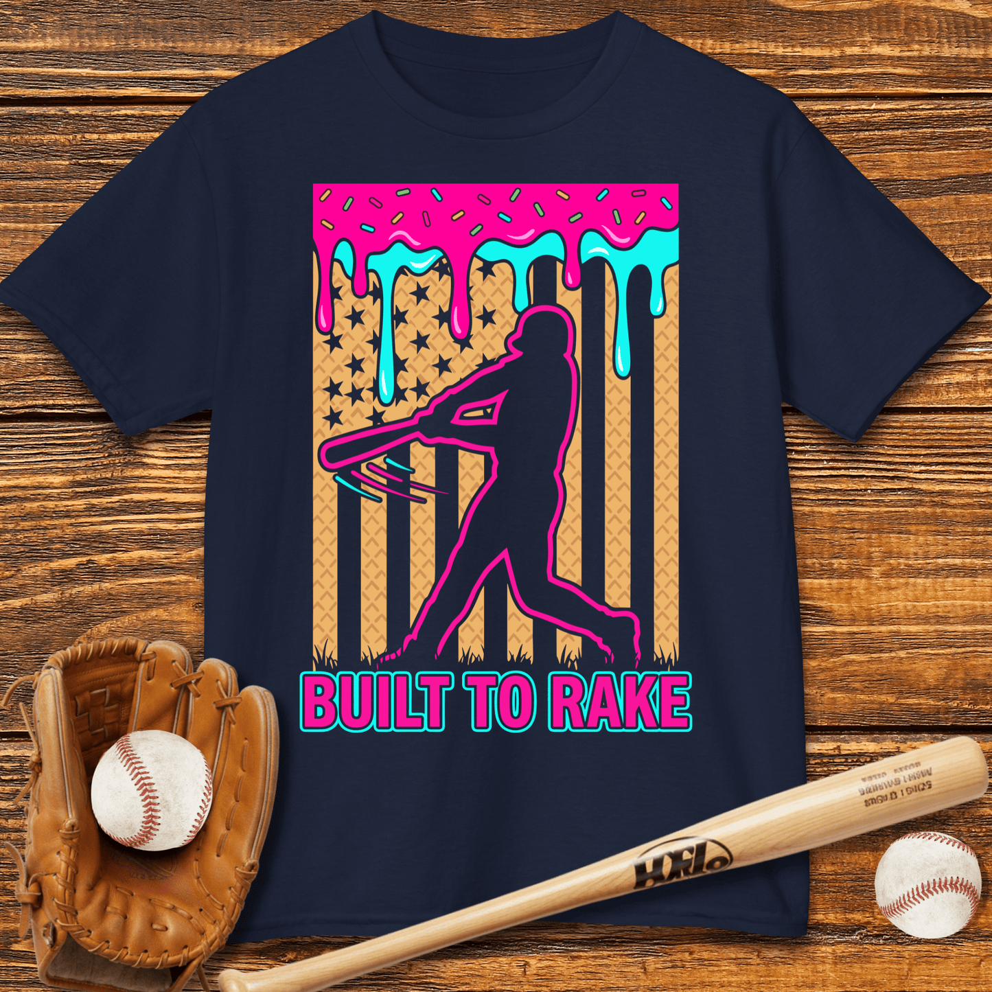 Built To Rake Patriotic Kids T-shirt - HomeRun PrintsKids clothes