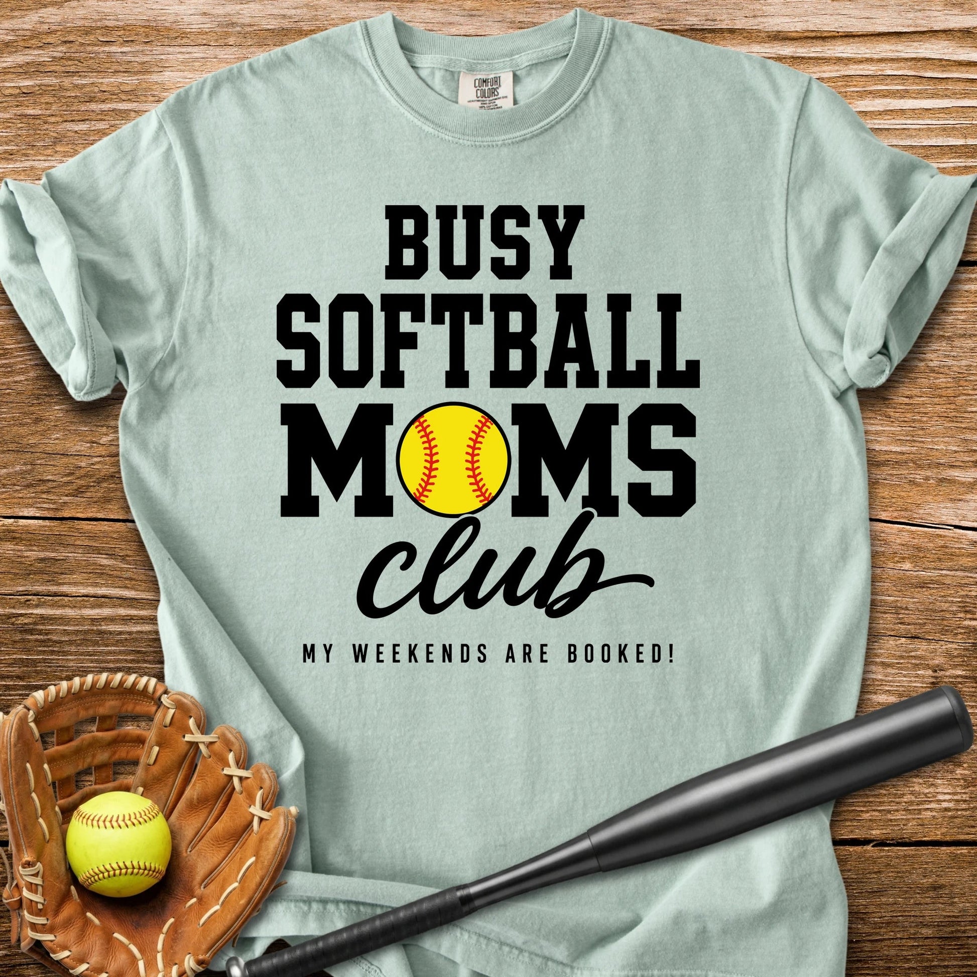 Busy Softball Mom Club - HomeRun PrintsComfort Colors