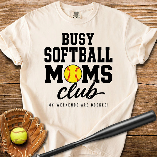 Busy Softball Mom Club - HomeRun PrintsComfort Colors