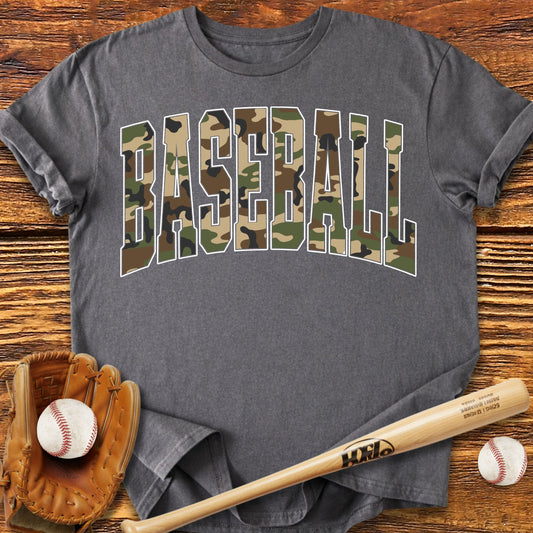 Camo Baseball Adult T-Shirt - HomeRun PrintsT-Shirt