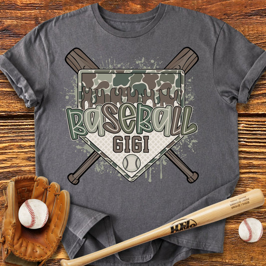 Camo Baseball Gigi T-Shirt - HomeRun PrintsT-Shirt