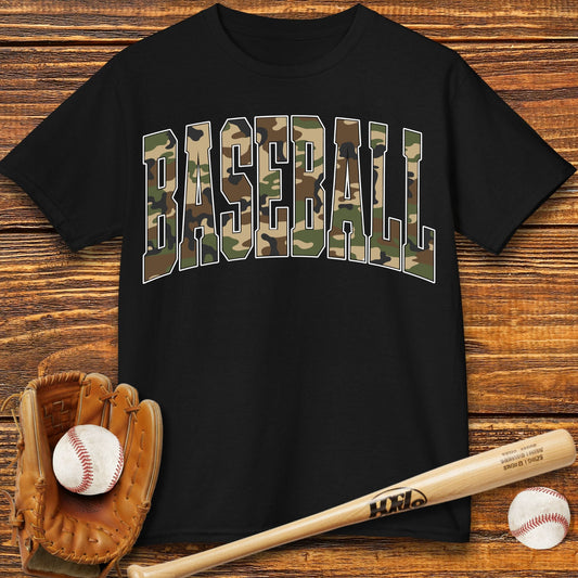 Camo Baseball Kids T-shirt - HomeRun PrintsKids clothes