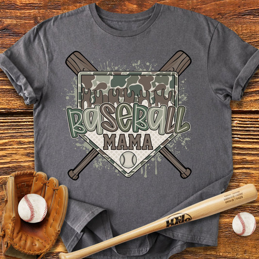 Camo Baseball Mama T-Shirt - HomeRun PrintsT-Shirt