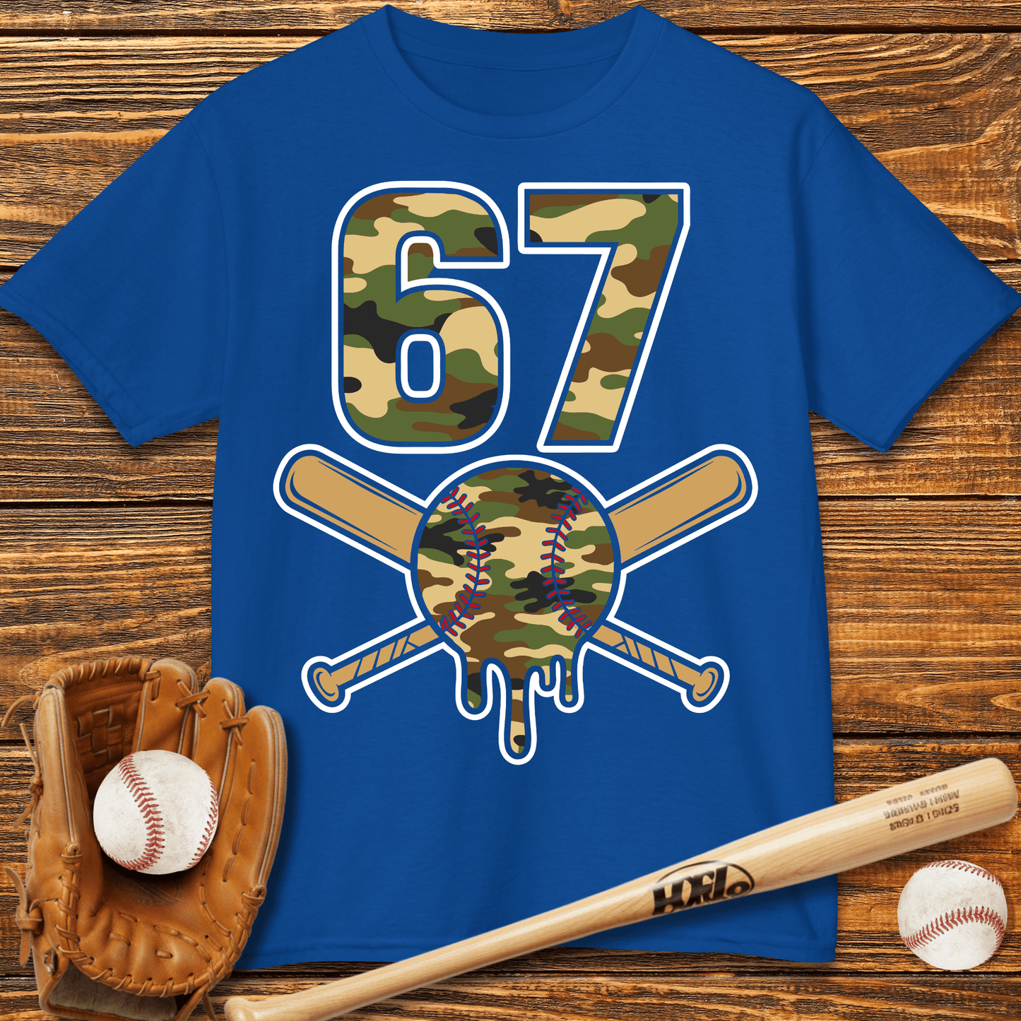 Camo Drip 67 Kids T-Shirt - HomeRun PrintsKids clothes