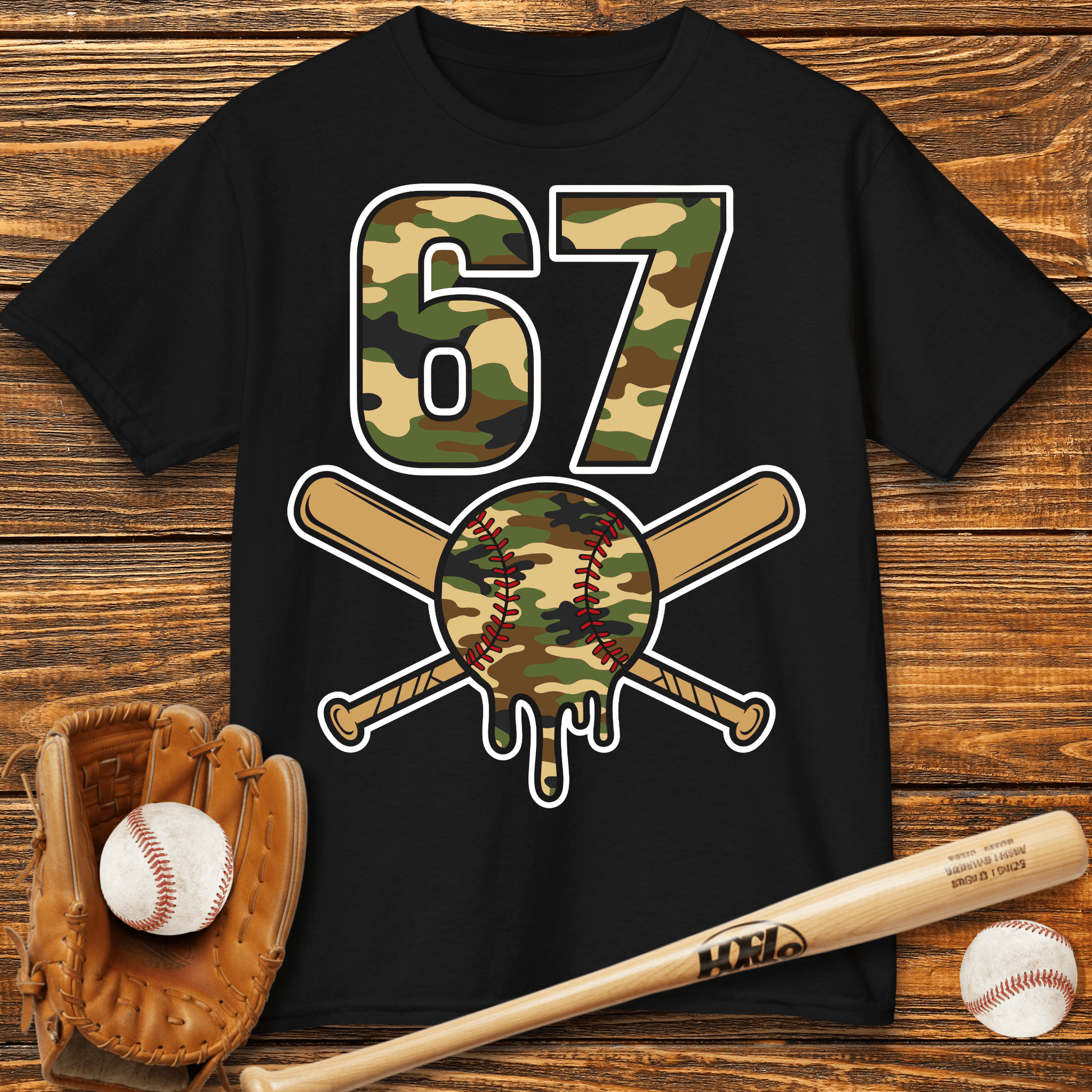 Camo Drip 67 Kids T-Shirt - HomeRun PrintsKids clothes