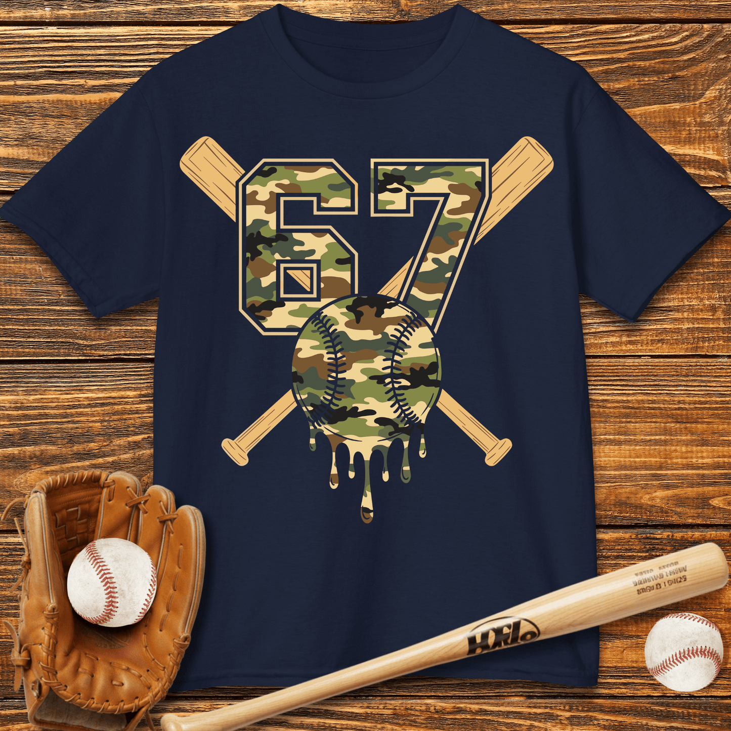Camo Drip 67 Kids T-Shirt - HomeRun PrintsKids clothes