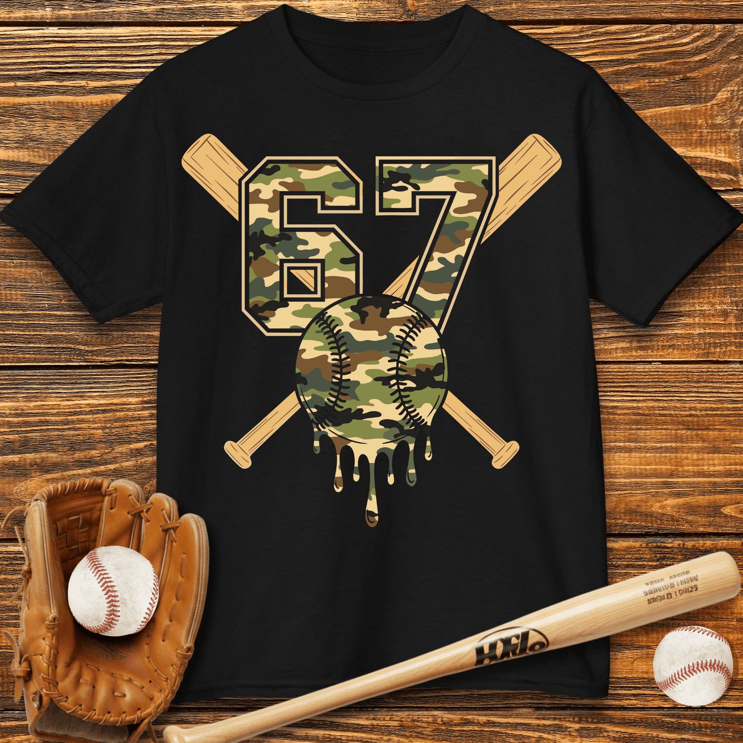Camo Drip 67 Kids T-Shirt - HomeRun PrintsKids clothes