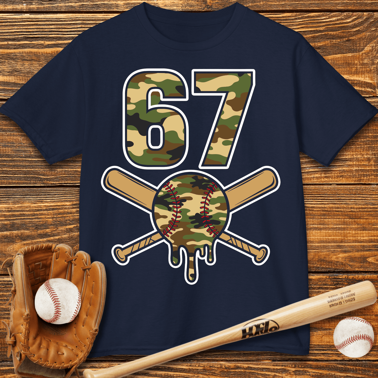 Camo Drip 67 Kids T-Shirt - HomeRun PrintsKids clothes