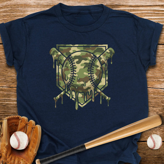 Camo Drip Baseball Youth Tee - HomeRun PrintsKids clothes