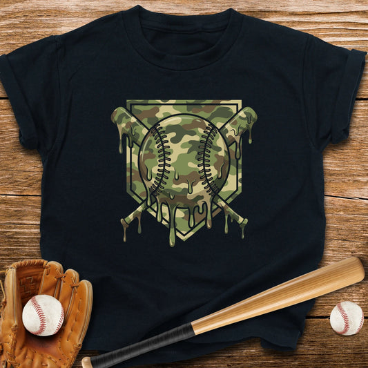 Camo Drip Baseball Youth Tee - HomeRun PrintsKids clothes