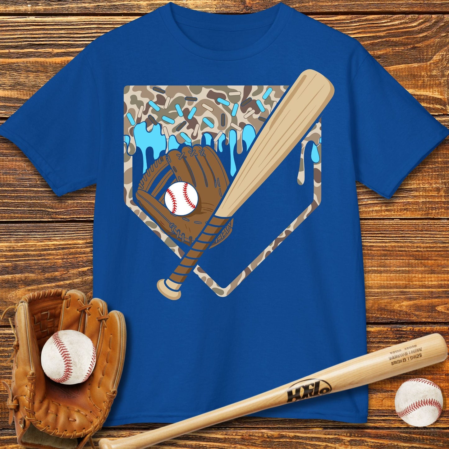 Camo Drip Kids T-Shirt - HomeRun PrintsKids clothes