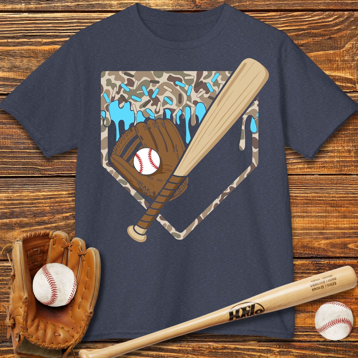 Camo Drip Kids T-Shirt - HomeRun PrintsKids clothes