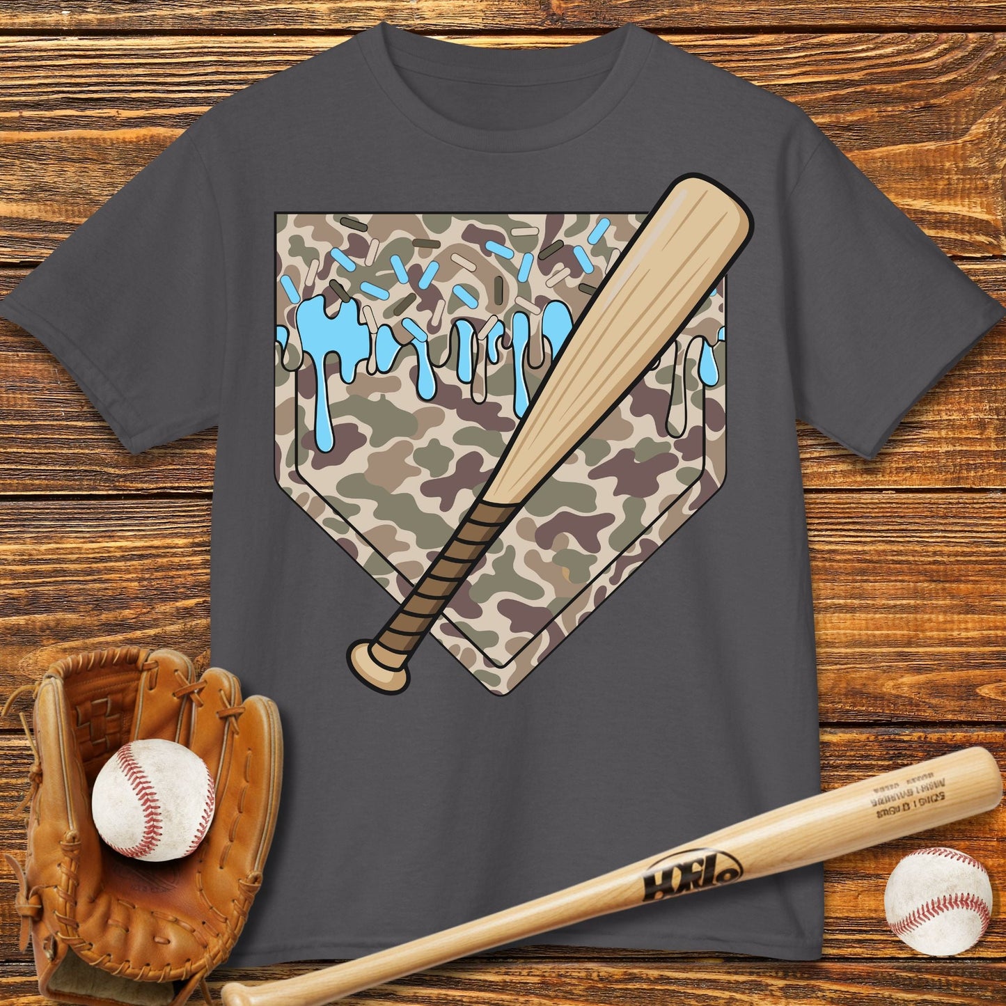 Camo Drip Kids T-Shirt - HomeRun PrintsKids clothes