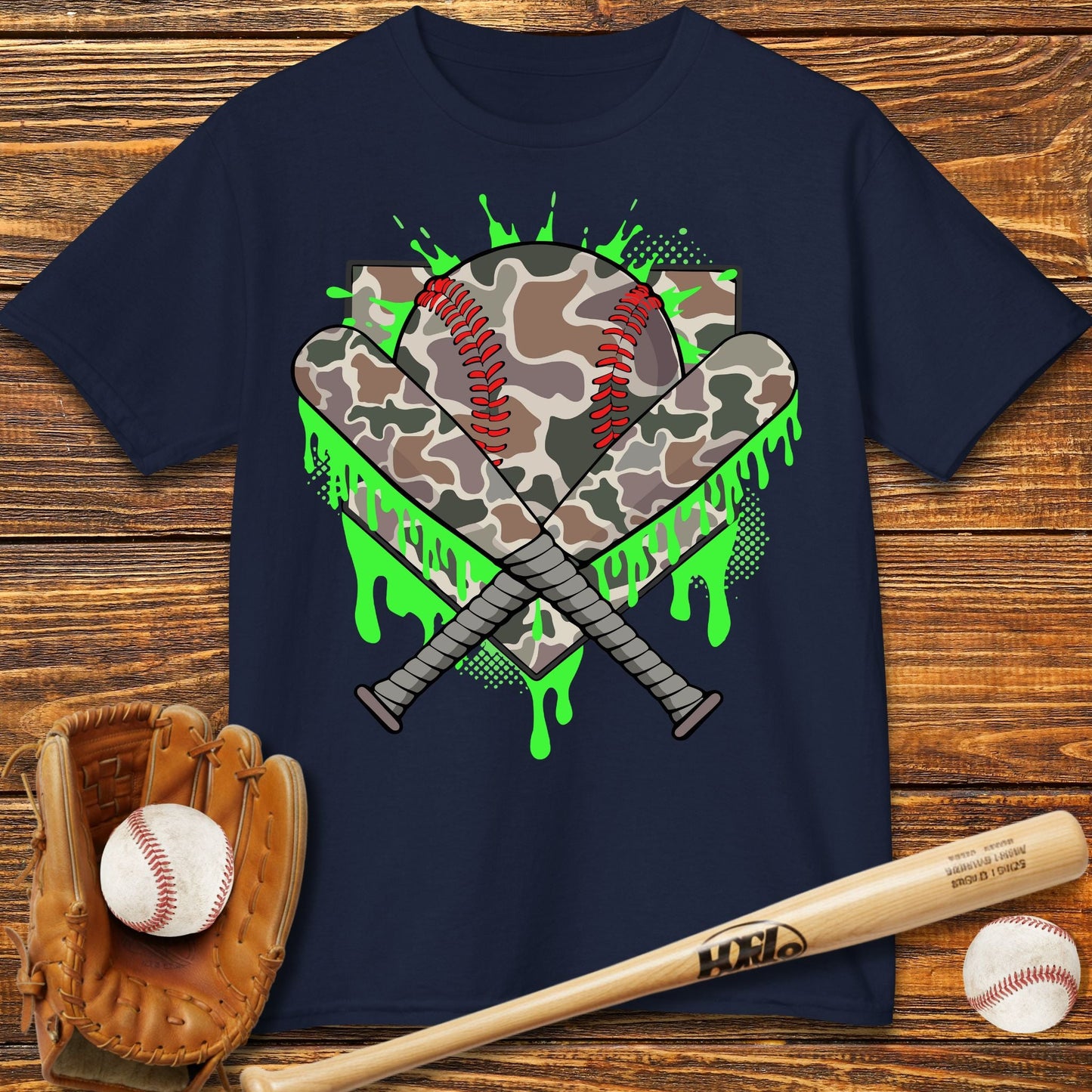 Camo Drip Kids T-Shirt - HomeRun PrintsKids clothes