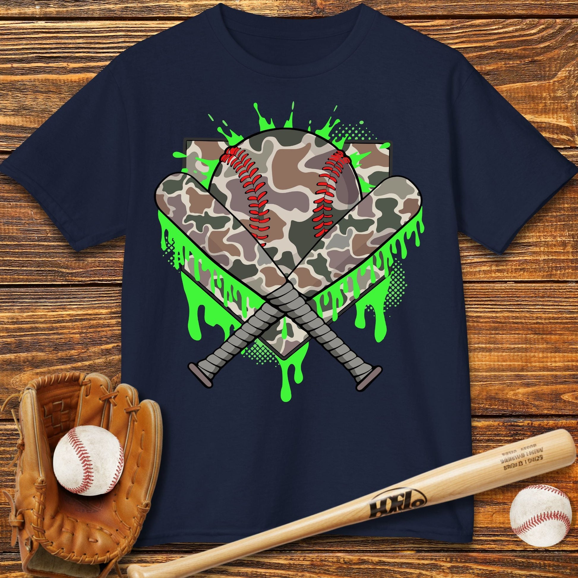 Camo Drip Kids T-Shirt - HomeRun PrintsKids clothes