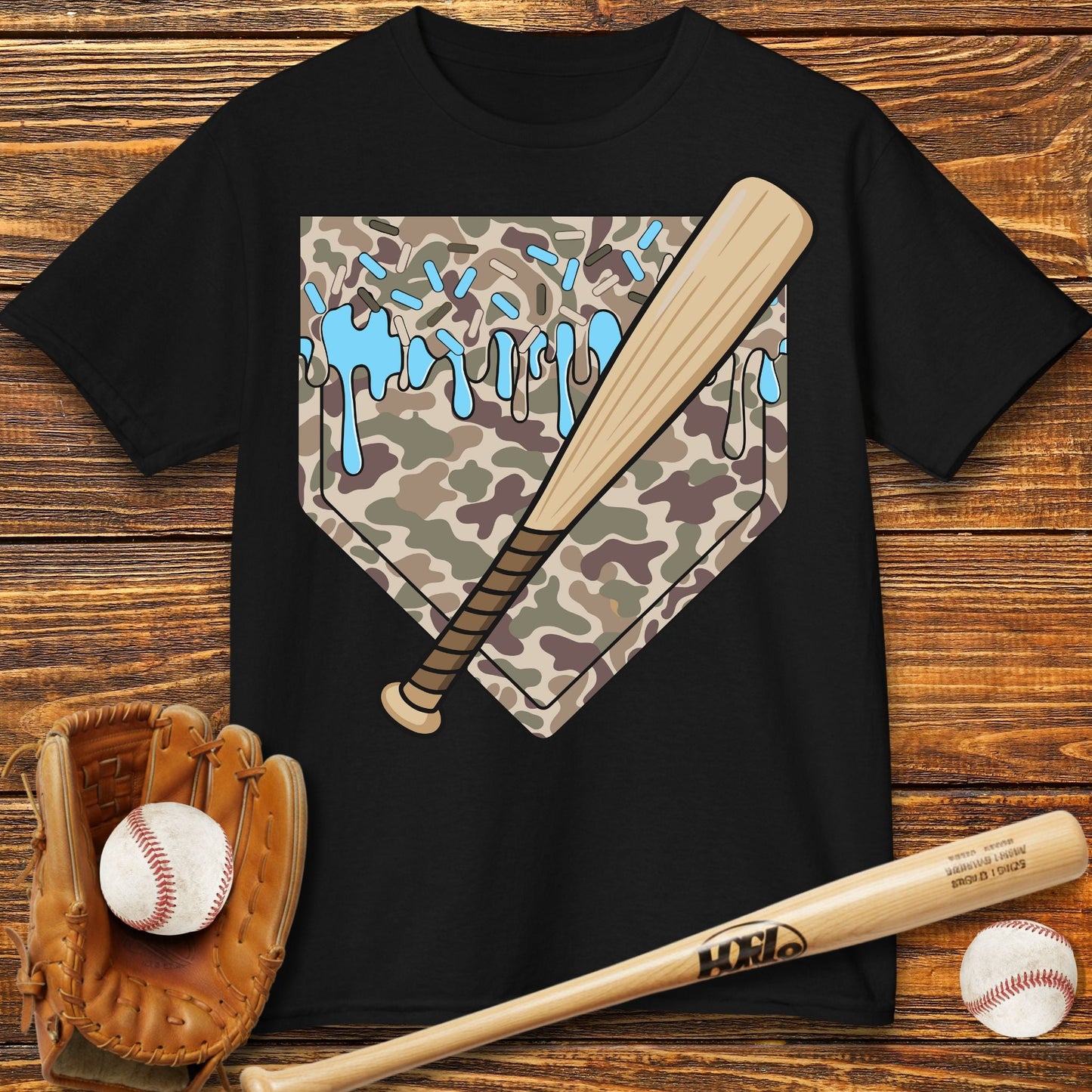 Camo Drip Kids T-Shirt - HomeRun PrintsKids clothes