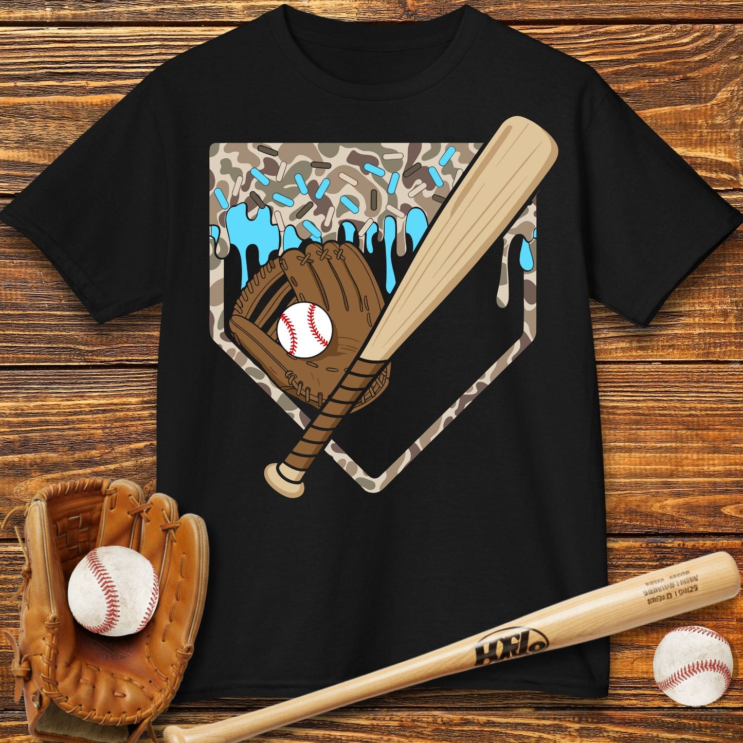 Camo Drip Kids T-Shirt - HomeRun PrintsKids clothes
