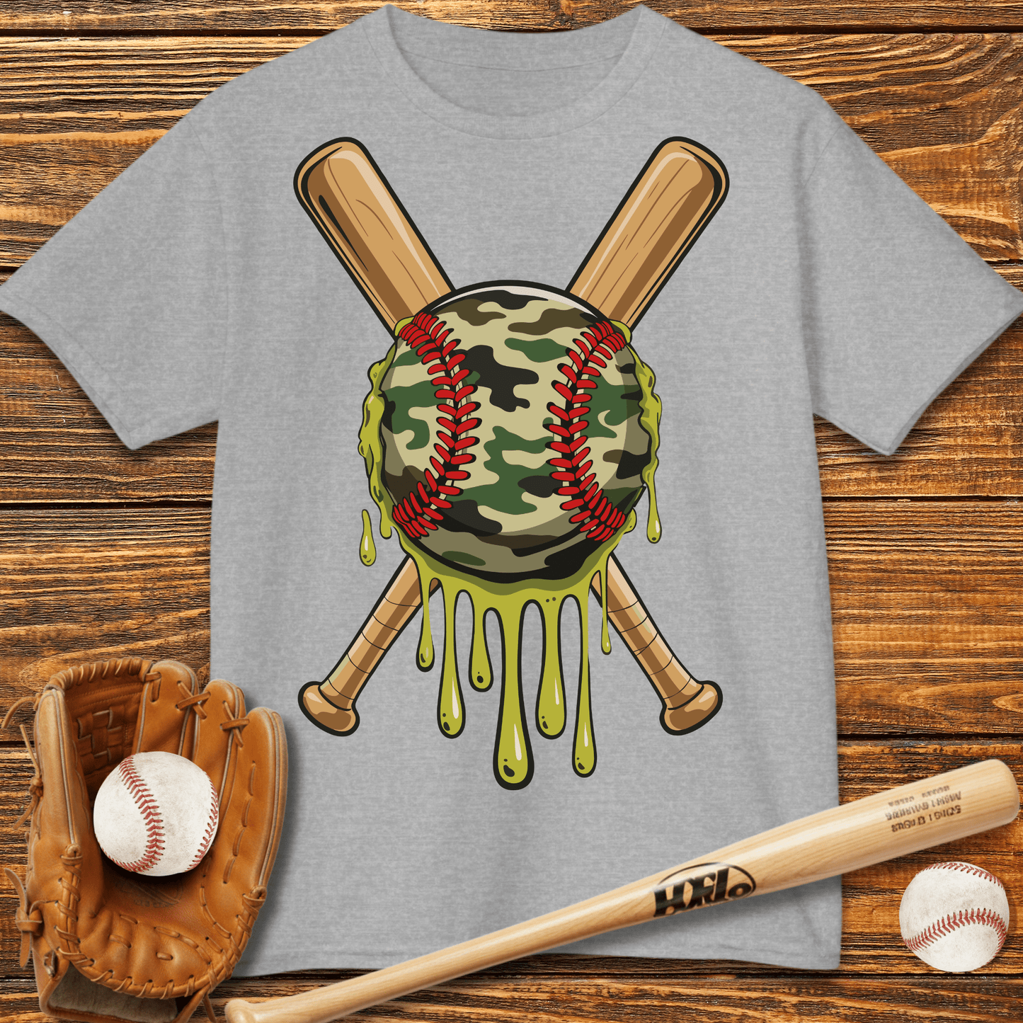 Camo Drip Kids T-Shirt - HomeRun PrintsKids clothes