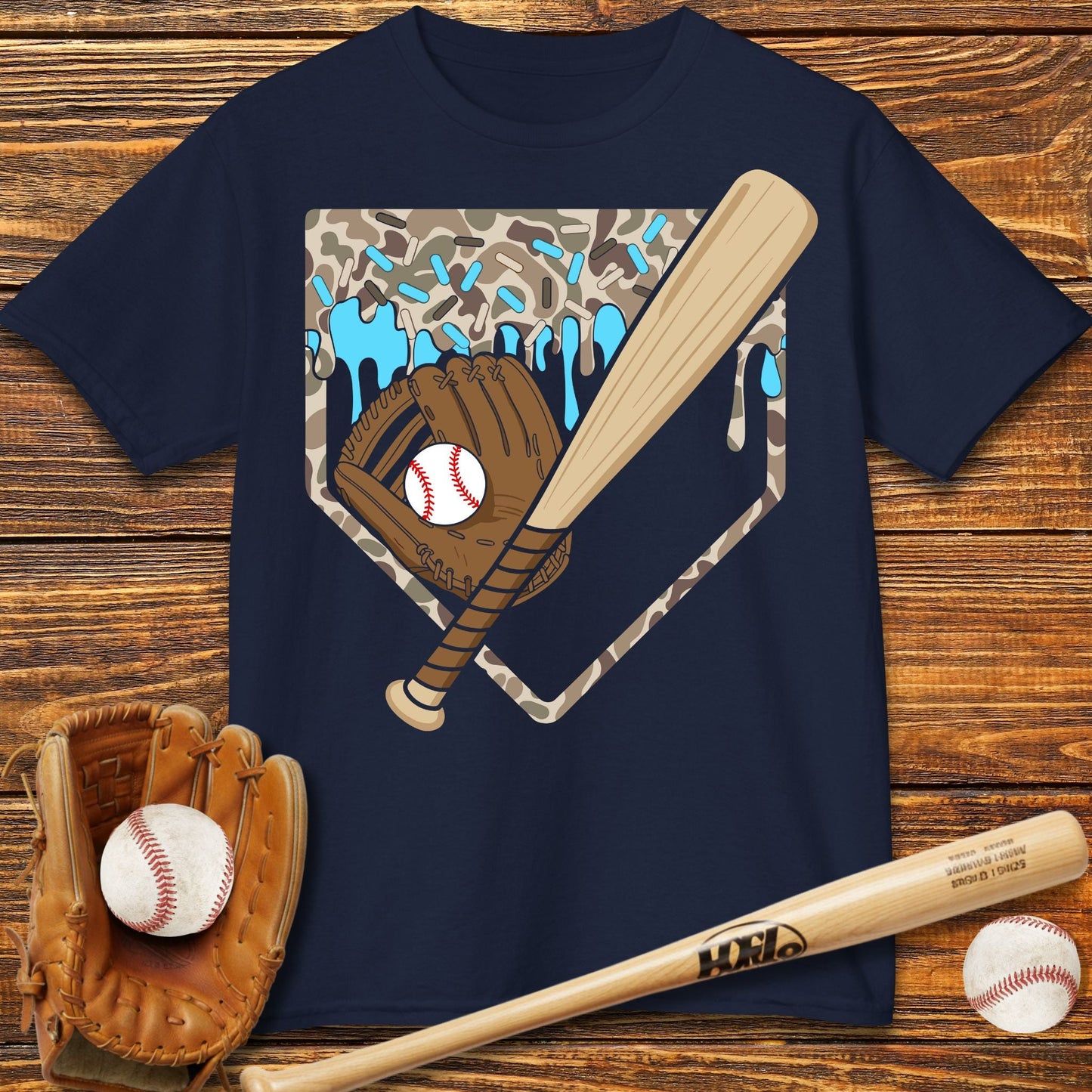 Camo Drip Kids T-Shirt - HomeRun PrintsKids clothes