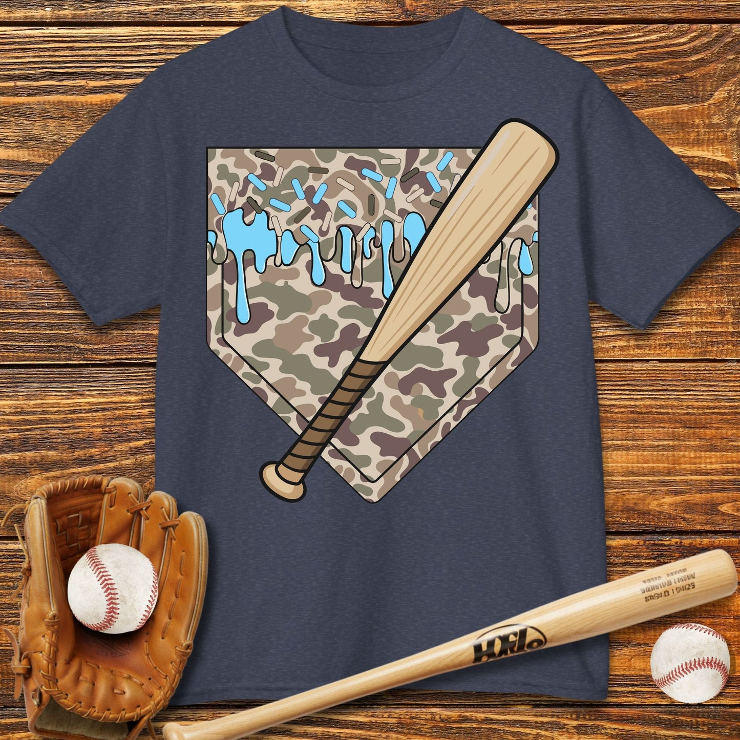 Camo Drip Kids T-Shirt - HomeRun PrintsKids clothes