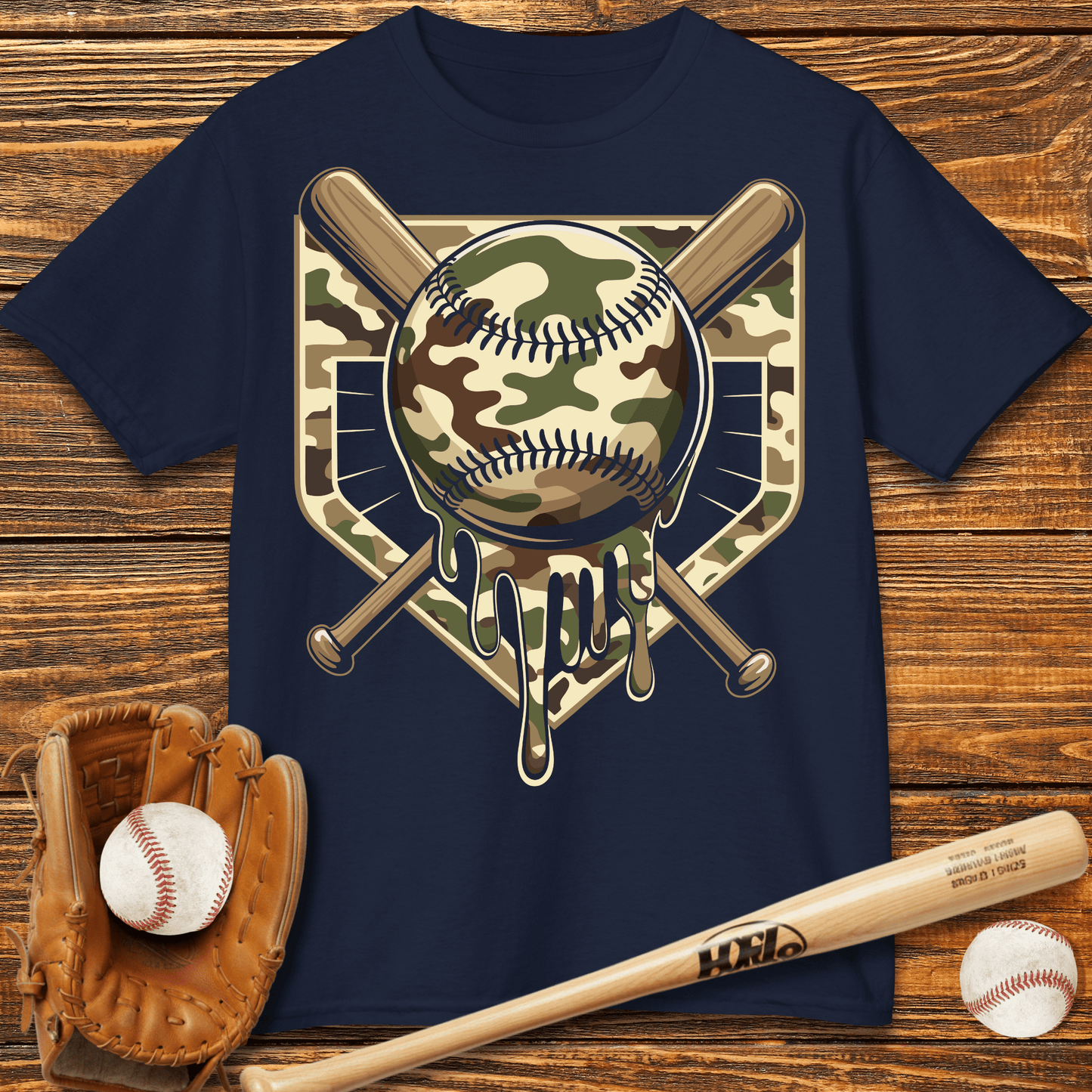 Camo Drip Kids T-Shirt - HomeRun PrintsKids clothes