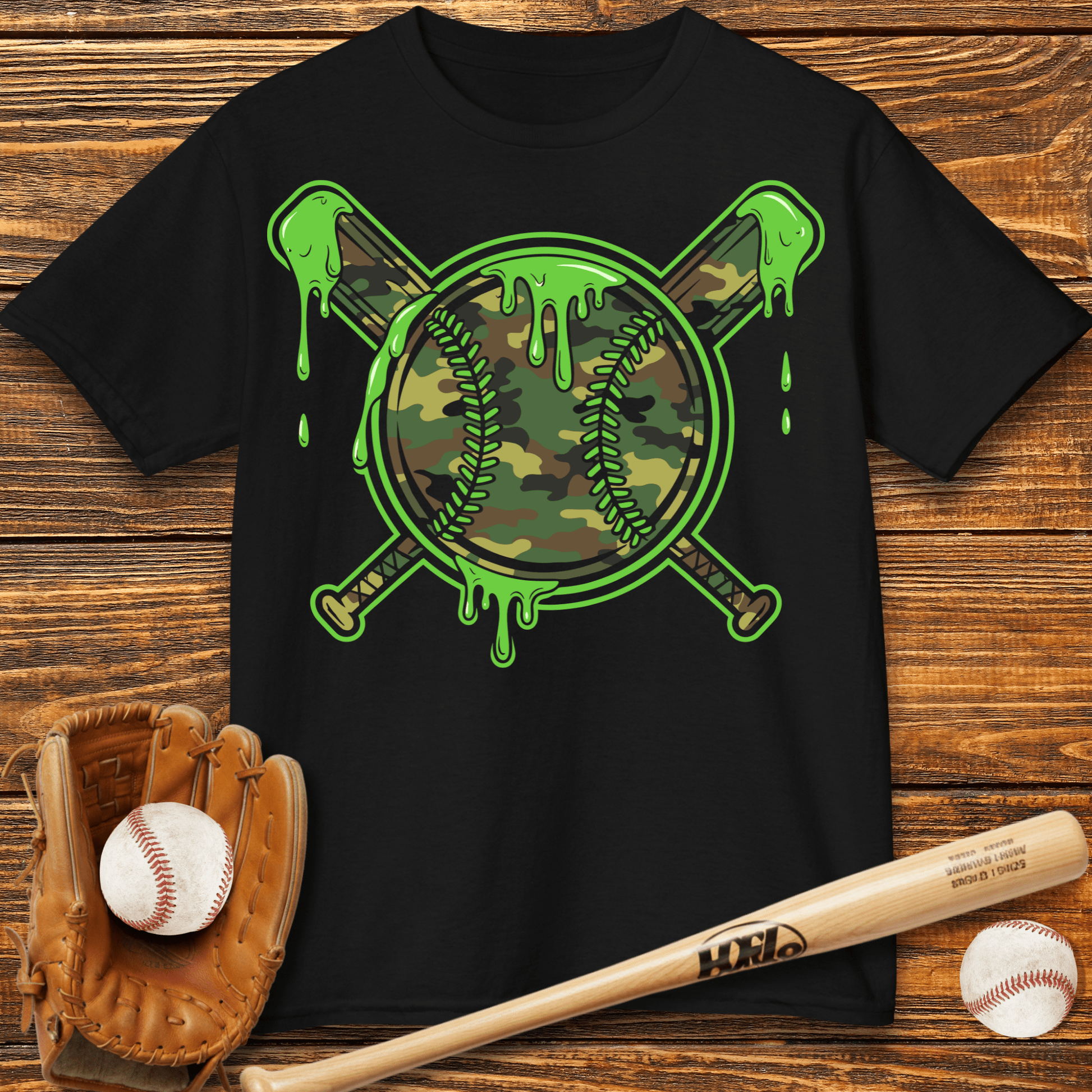 Camo Drip Kids T-Shirt - HomeRun PrintsKids clothes