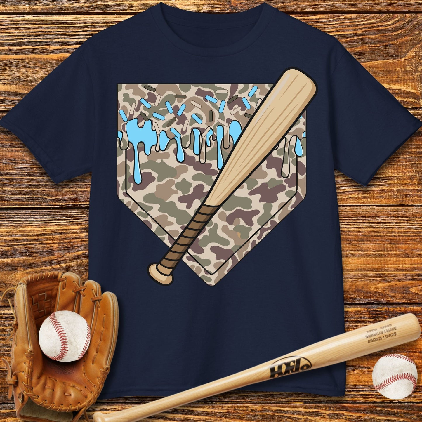 Camo Drip Kids T-Shirt - HomeRun PrintsKids clothes