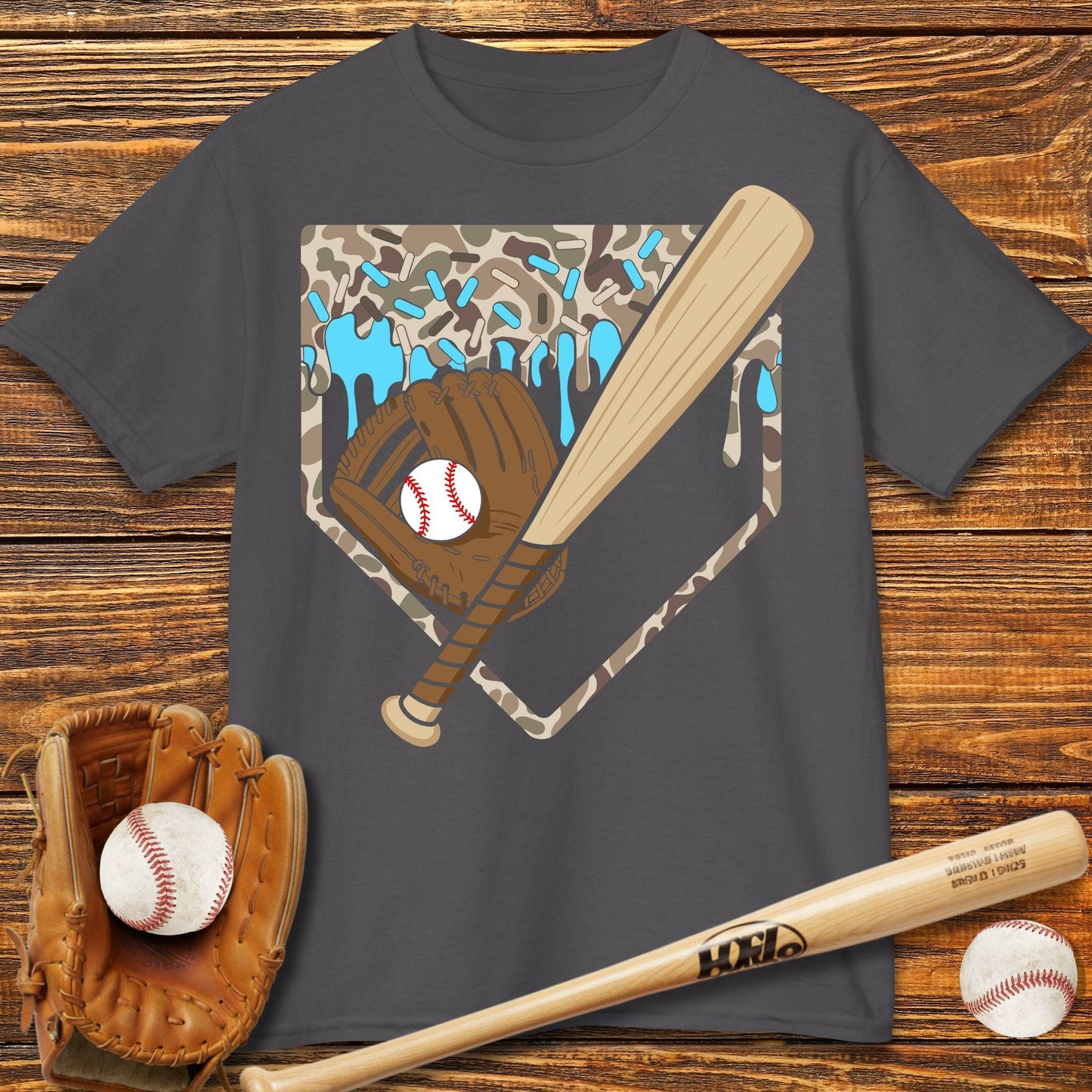 Camo Drip Kids T-Shirt - HomeRun PrintsKids clothes