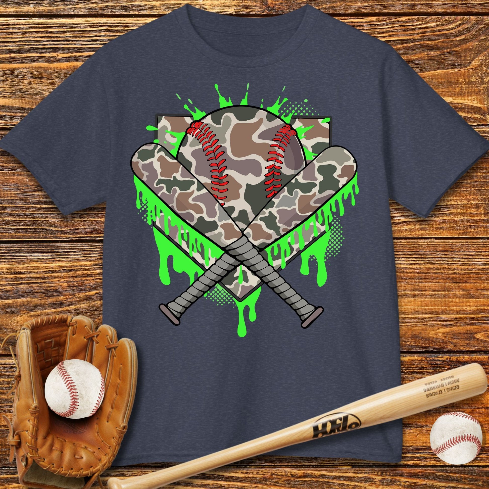 Camo Drip Kids T-Shirt - HomeRun PrintsKids clothes