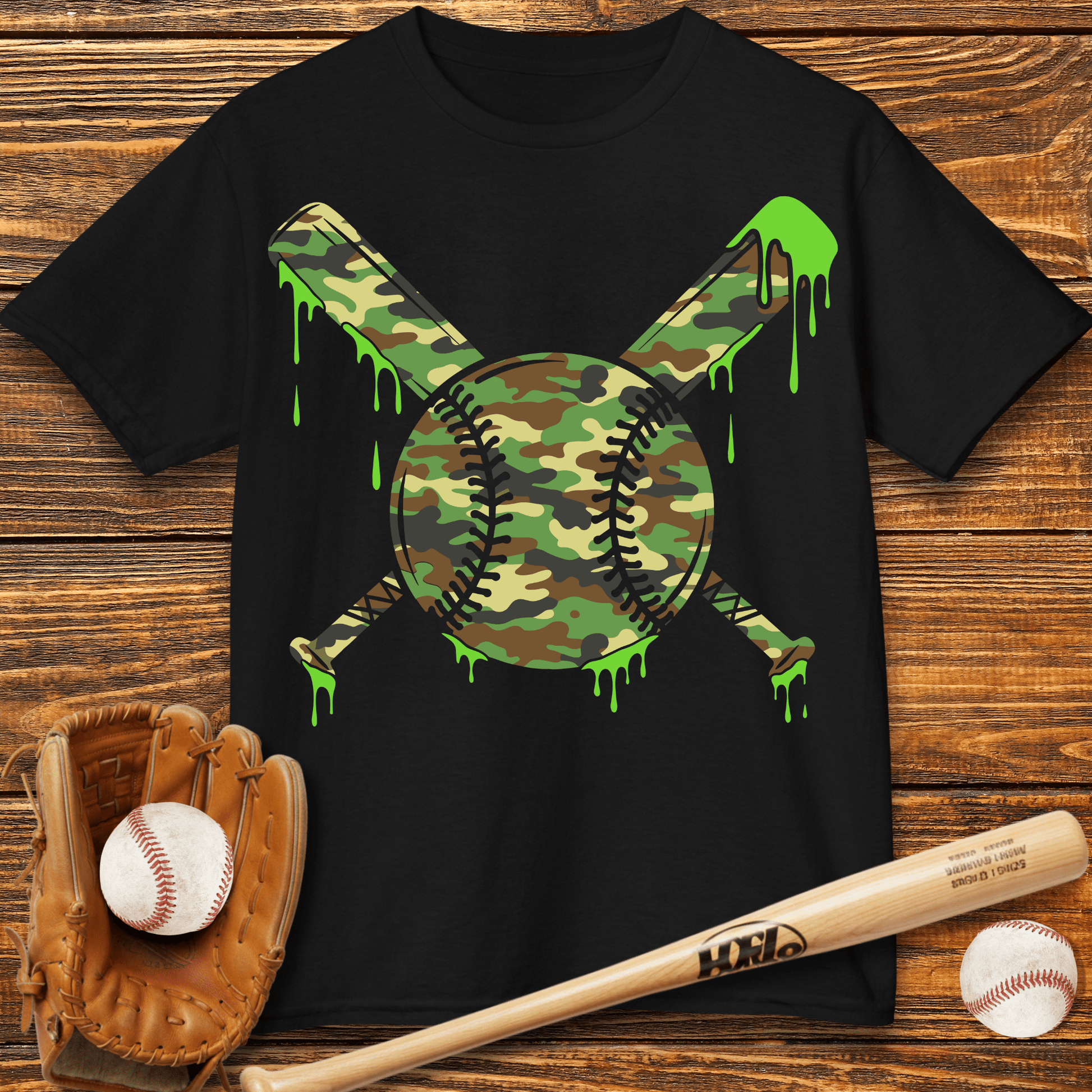 Camo Drip Kids T-Shirt - HomeRun PrintsKids clothes