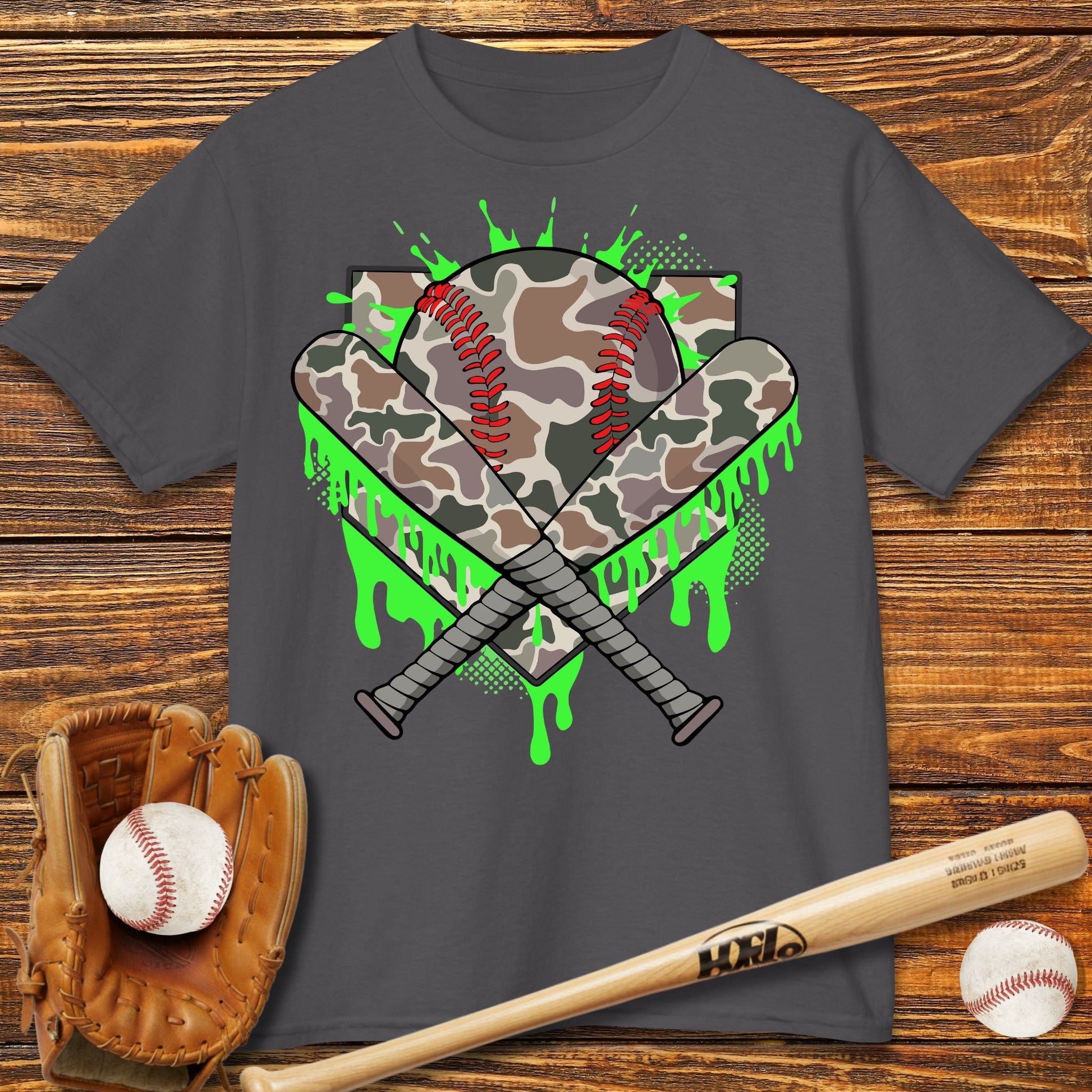 Camo Drip Kids T-Shirt - HomeRun PrintsKids clothes