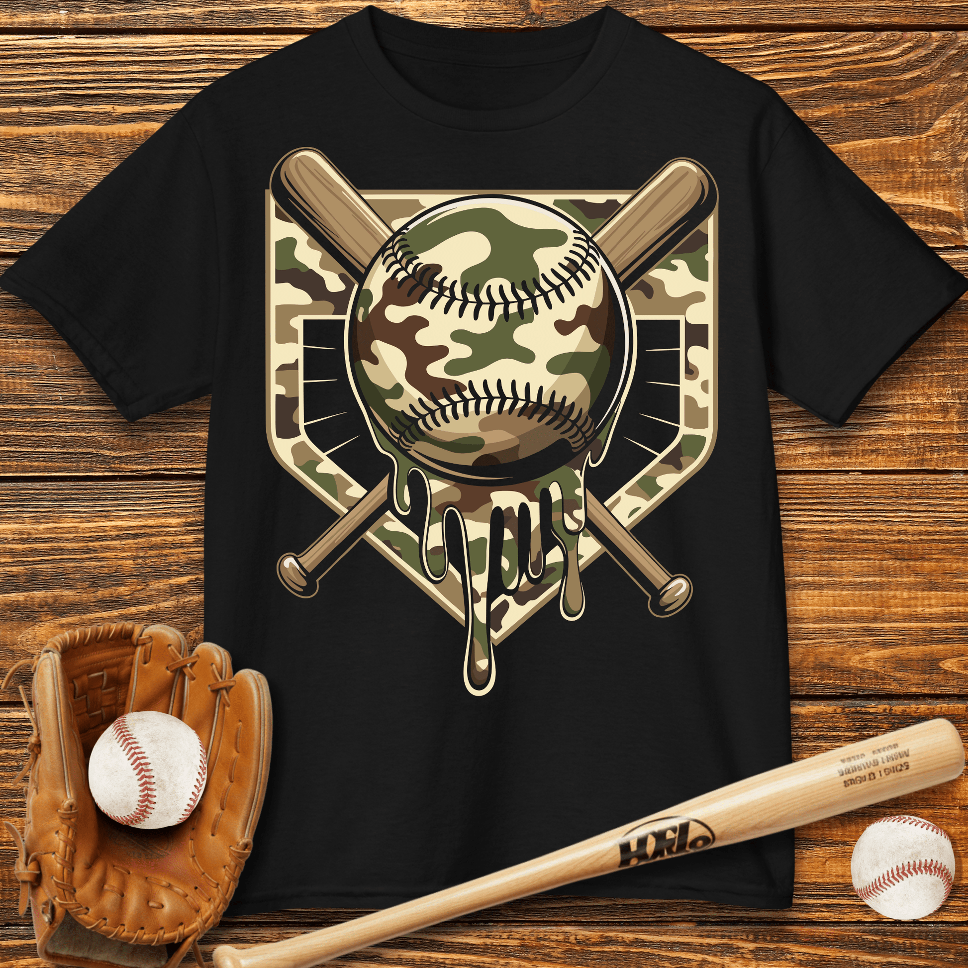 Camo Drip Kids T-Shirt - HomeRun PrintsKids clothes