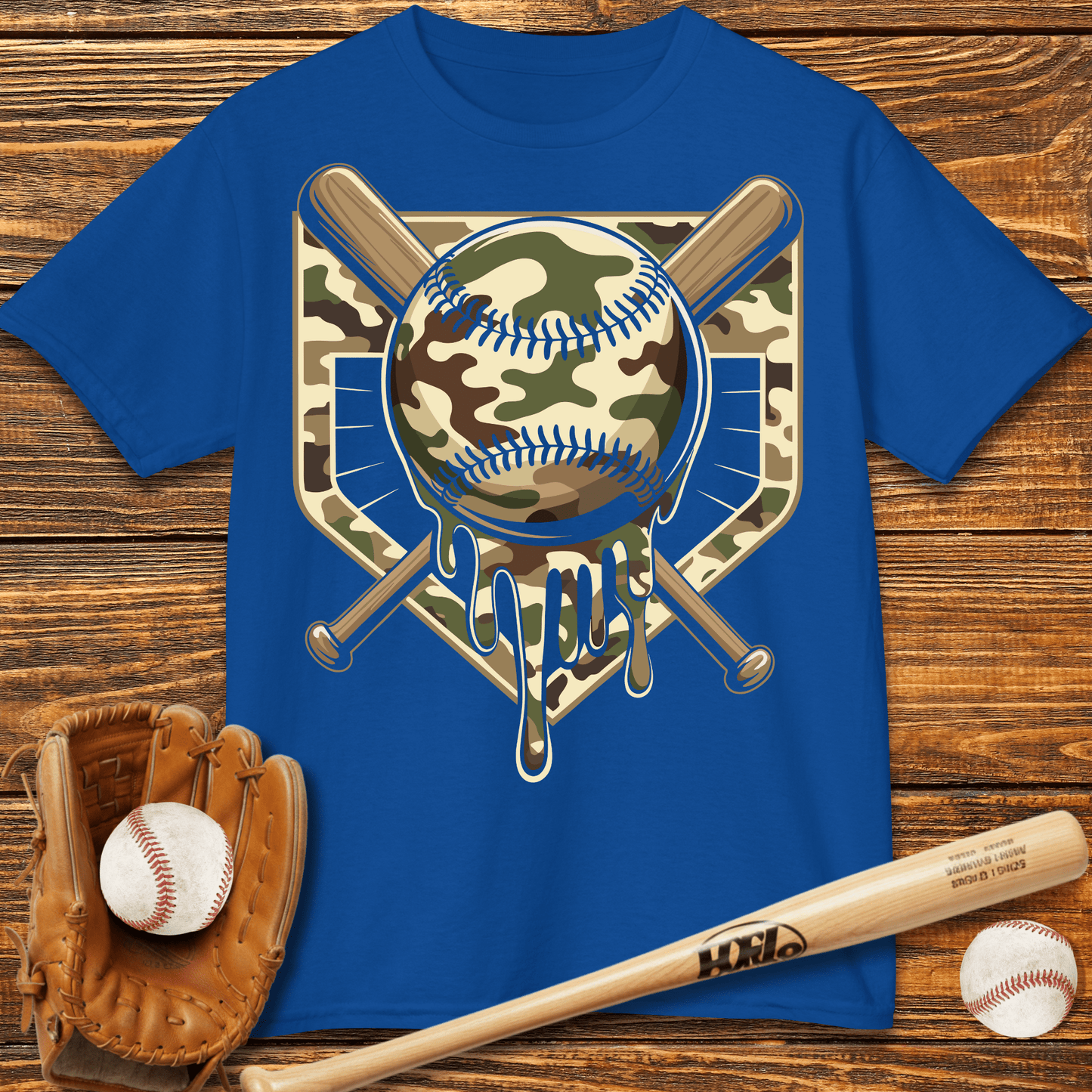 Camo Drip Kids T-Shirt - HomeRun PrintsKids clothes