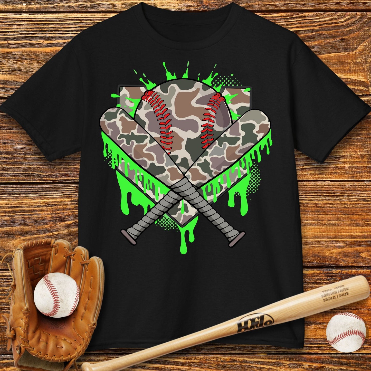 Camo Drip Kids T-Shirt - HomeRun PrintsKids clothes
